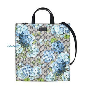 Gucci GG Supreme & Leather Blooms Tote